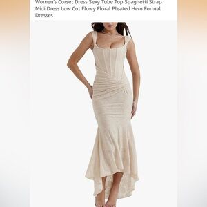 Elegant Cream Sleeveless Dress